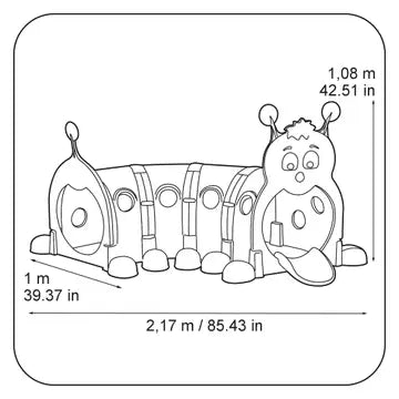 Feber Gus Caterpillar Play Tunnel - Climb and Crawl For Ages 3+